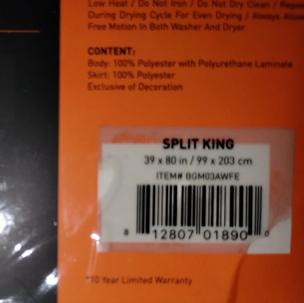 bedgear split-king mattress protector-Brand New!